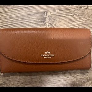Coach brown leather wallet